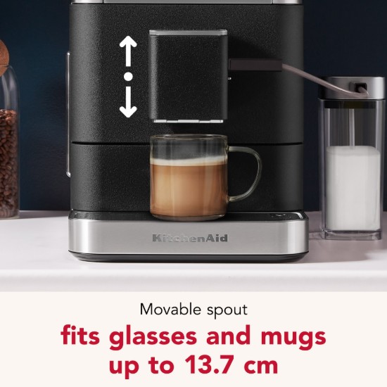 Automatska električna espreso mašina KF8, 1450 V, "Cast Iron Black" boja - KitchenAid