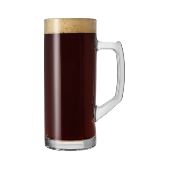 Bierkrug aus Glas, 630 ml, "Reno" - Borgonovo