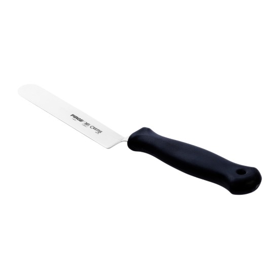 Glaze decoration spatula, stainless steel, 12 cm, "Creme", Black - Pirge