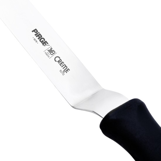 Glaze decoration spatula, stainless steel, 12 cm, "Creme", Black - Pirge