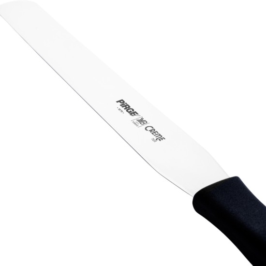 Glaze decoration spatula, stainless steel, 25 cm, "Creme", Black - Pirge