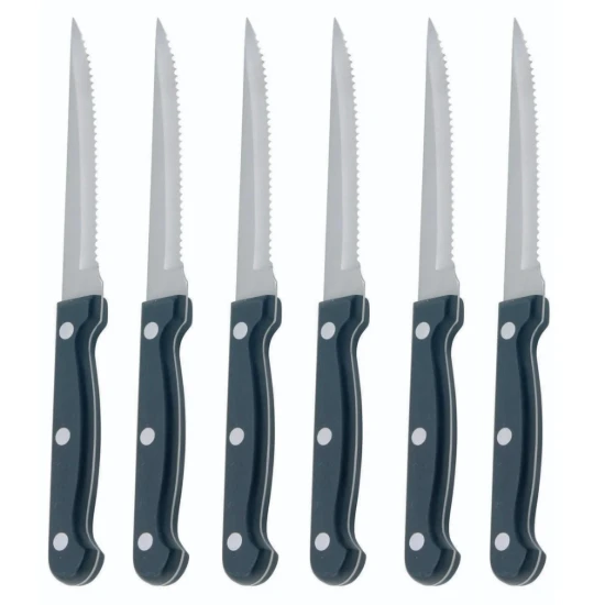 Set mit 6 Steakmessern, Edelstahl - Kitchen Craft
