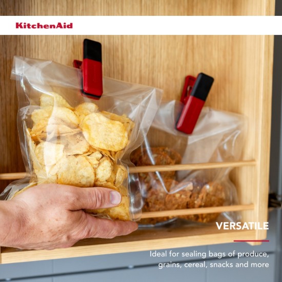 Set mit 4 Taschenclips, Kunststoff, Empire Red - KitchenAid