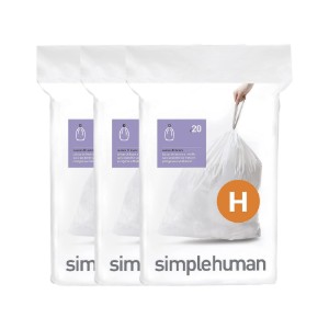 Pytle na odpadky kód H, 30-35 L / 60 ks, plastové - značka "simplehuman"