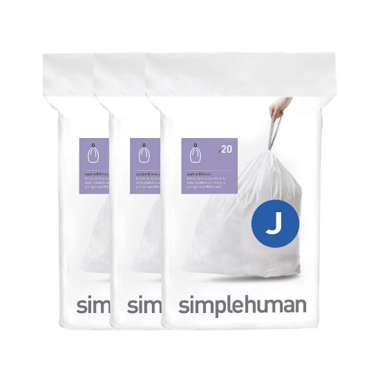 Worki na śmieci kod J 30-45 L / 60 szt. plastikowe - marka "simplehuma