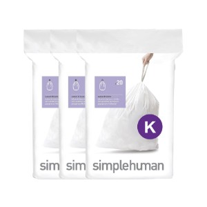 Szemeteszsákok, K kód, 35-45 L / 60 db, műanyag - simplehuman