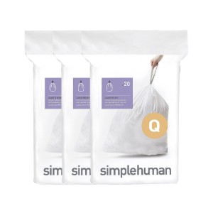 Szemeteszsákok, Q kód, 50-65 L / 60 db, műanyag - simplehuman