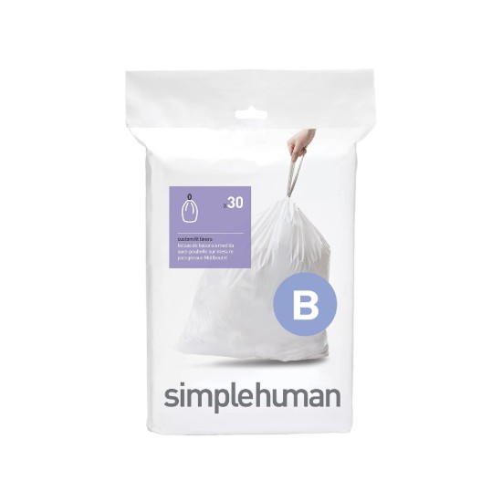 Müllbeutel, Code B, 6 L / 30 Stk., Kunststoff - simplehuman