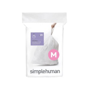 Szemeteszsákok, M kód, 45 L / 20 db, műanyag - simplehuman