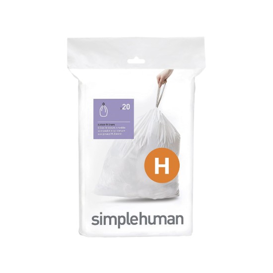 Müllbeutel, Code H, 30-35 L / 20 Stk., Kunststoff - simplehuman