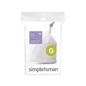 Szemeteszsákok, G kód, 30 L / 20 db, műanyag - simplehuman