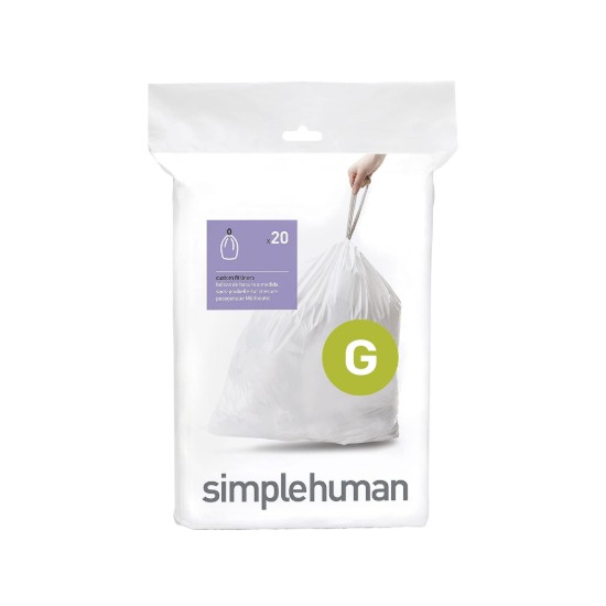 Müllbeutel, Code G, 30 L / 20 Stück, Kunststoff - simplehuman