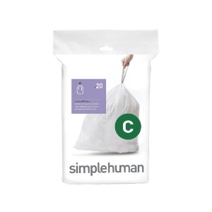 Szemeteszsákok, C kód, 10-12 L / 20 db, műanyag - simplehuman