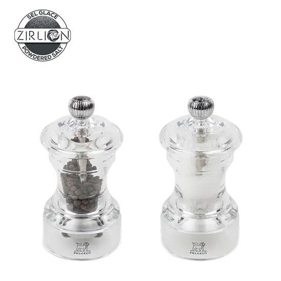 Set aus 2 Salz- und Pfeffermühlen, 10 cm, Acryl, „Bistro Z“ – Peugeot