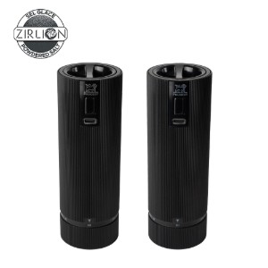 2'li elektrikli tuz ve karabiber değirmeni seti, 15 cm, "Line Z", Matte Black - Peugeot
