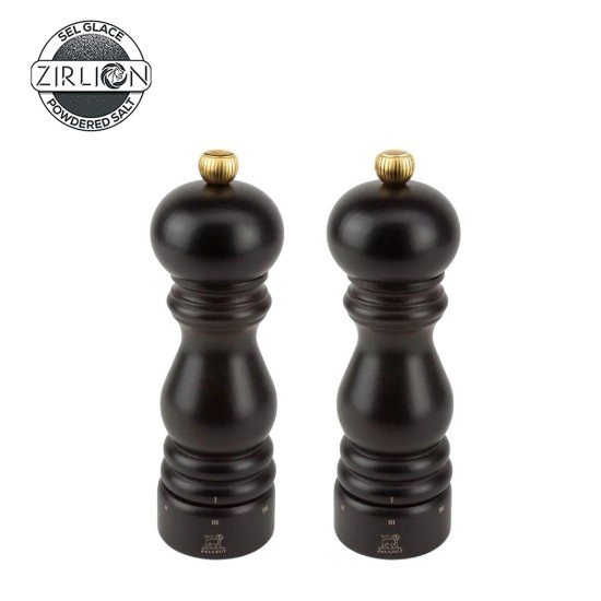 Set mit 2 Salz- und Pfeffermühlen, 18 cm, "Paris u'Select Z", Chocolate - Peugeot