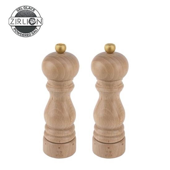 Set mit 2 Salz- und Pfeffermühlen, 18 cm, "Paris u'Select Z", Natural - Peugeot