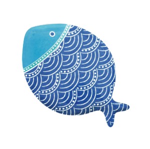 Porcelán tál, 31 x 21,5 cm, "SEA FRIENDS" - Easy Life