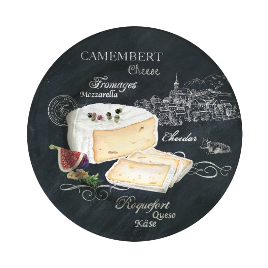 4er Set Servierplatten für Käse, Porzellan, 19 cm, "World of Cheese" - Easy Life