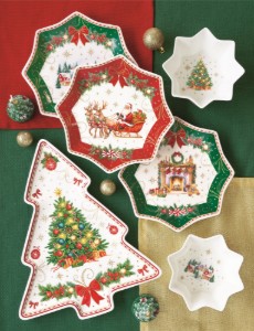 Set 4 farfurii desert, portelan, 16cm, "Christmas Heritage" - Easy Life