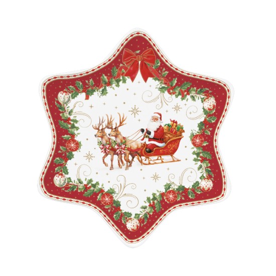 Sternförmige Platte, Porzellan, 22,5 x 22,5 cm, "Christmas Heritage" - Easy Life
