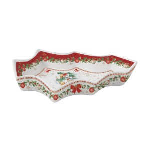 Servierplatte in Form eines Weihnachtsbaums, Porzellan, 28,5 x 21,5 cm, "Christmas Heritage" - Easy Life