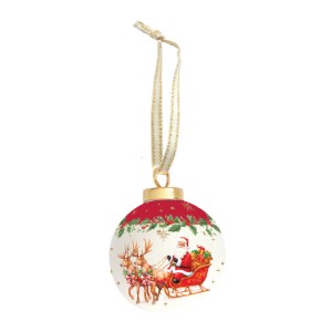 Christmas tree bauble, ceramic, 7 cm, "Christmas Heritage" - Easy Life