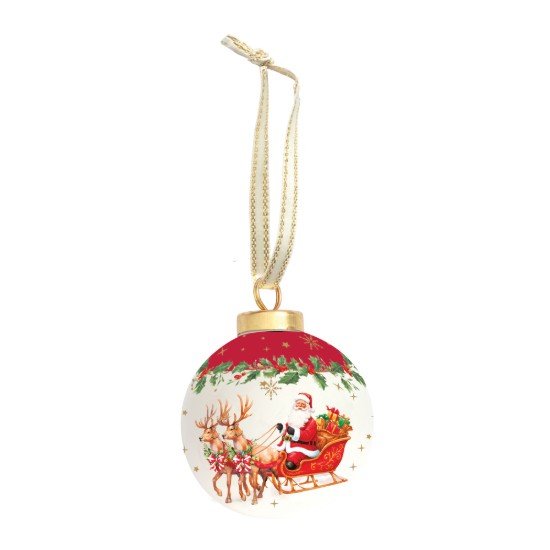 Juletræskugle, keramik, 7 cm, "Christmas Heritage" - Easy Life
