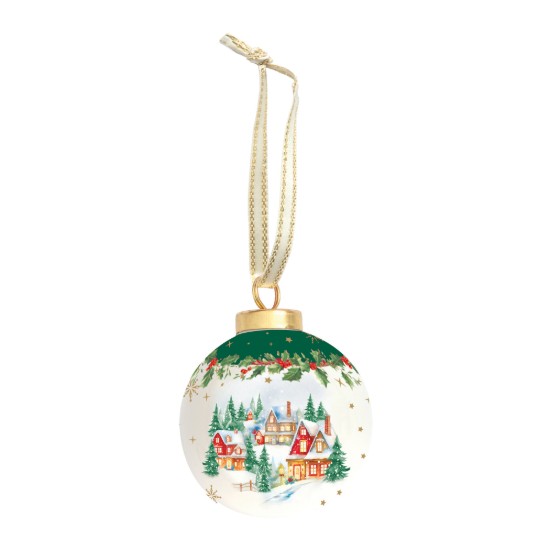 Juletræskugle, keramik, 7 cm, "Christmas Heritage" - Easy Life