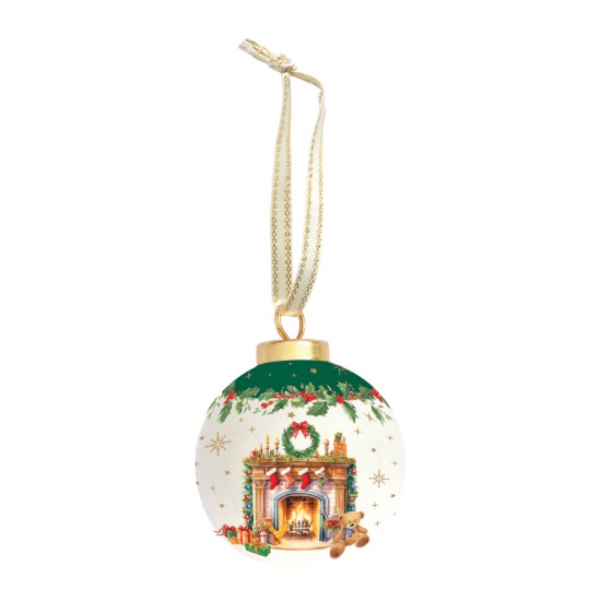 Juletræskugle, keramik, 7 cm, "Christmas Heritage" - Easy Life
