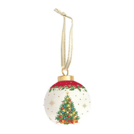 Juletræskugle, keramik, 7 cm, "Christmas Heritage" - Easy Life