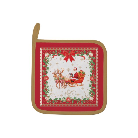 Kitchen mitt set and 2 cooking pot holders, "Christmas Heritage" - Easy Life