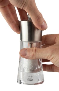 Salt grinder, 14 cm, "Ouessant", Stainless Steel - Peugeot