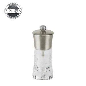 Salt mill, 14 cm, "Ouessant Z", Stainless Steel - Peugeot