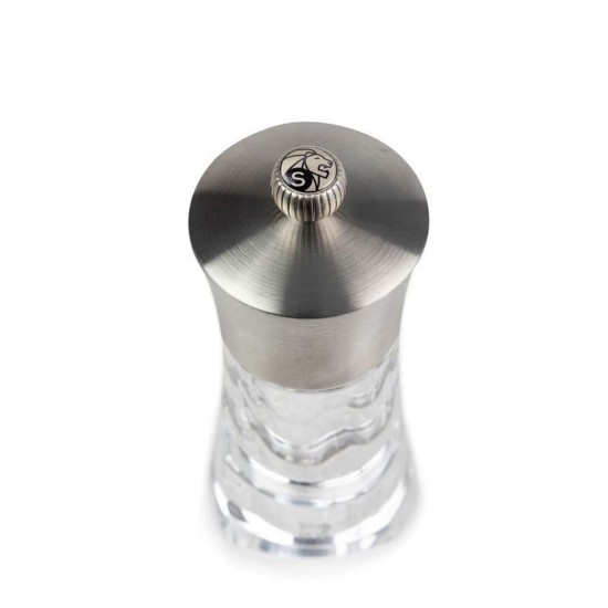 Salt mill, 14 cm, "Ouessant Z", Stainless Steel - Peugeot