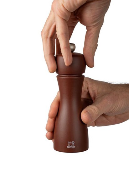 Set of 2 salt and pepper grinders, 15 cm, "Tahiti Earth Z", Cacao&Nuts - Peugeot