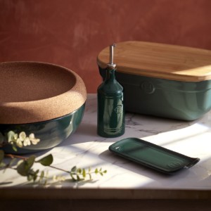 Bread box, ceramics, 35.5 x 25 cm, Cedar - Emile Henry