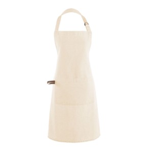 Kitchen apron “Myrna”, cotton, Ivory - Tiseco