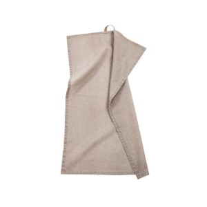 Set of 3 kitchen towels “Myrna”, cotton, 50 x 70 cm, Taupe - Tiseco