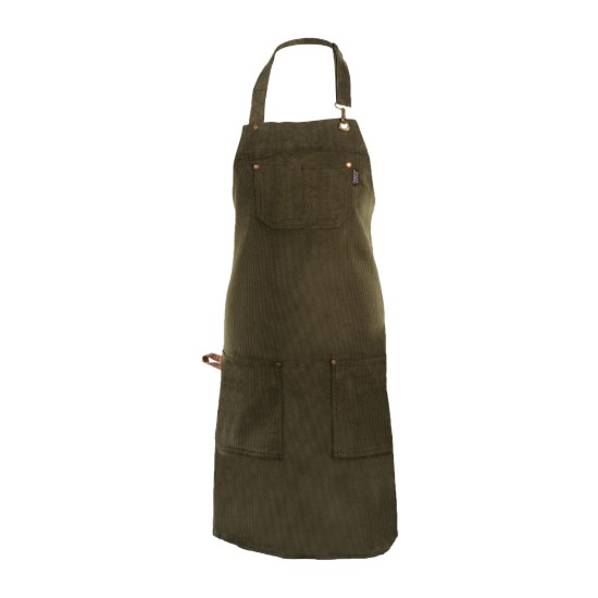 Kitchen apron, "Velmar", Olive Green - Tiseco