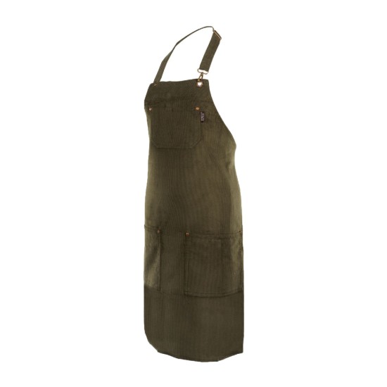 Kitchen apron, "Velmar", Olive Green - Tiseco