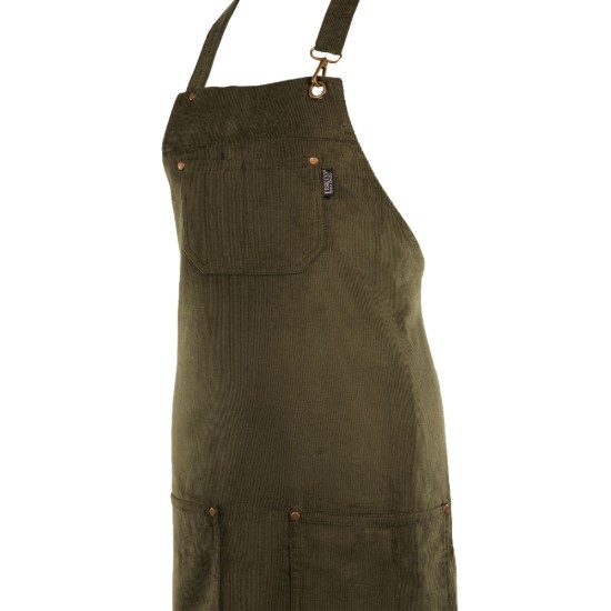 Kitchen apron, "Velmar", Olive Green - Tiseco
