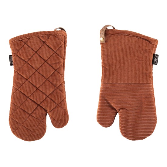 Set of 2 kitchen mitts, "Velmar", Cognac - Tiseco