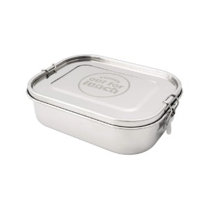 Lunch box set, with 2 accessories, stainless steel, 800ml, "Out of Lunch" - Grunwerg