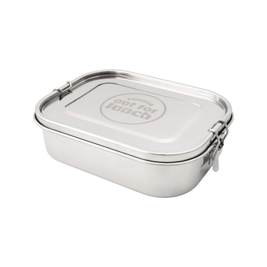 Lunch box set, with 2 accessories, stainless steel, 800ml, "Out of Lunch" - Grunwerg