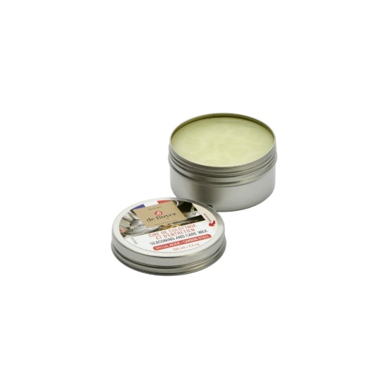 Wachs zum Einbrennen und Pflegen von Stahlpfannen, 100 ml - de Buyer