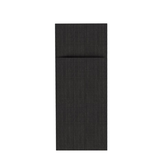 Sett med 6 bestikkkonvolutter, "Rahmen", 24 x 9 cm, plast, antrasitt - merkevare Saleen