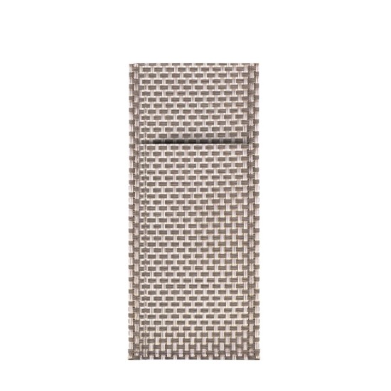 Set van 6 bestek enveloppen, "Elegance", 24 x 9 cm, kunststof, goud/grijs - merk Saleen