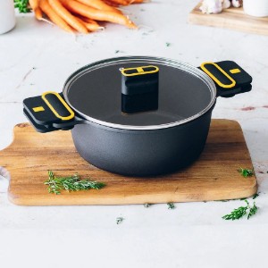 Kapaklı tencere, alüminyum, 24 cm/4 L, "Daily Pro" - BRA