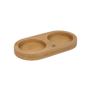 Support for 2 grinders, without handle, bamboo, "Linea", Natural - Peugeot